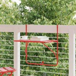 Table de balcon Rouge 60x40 cm Acier 541637541637
