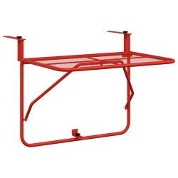 Table de balcon Rouge 60x40 cm Acier 541637541637