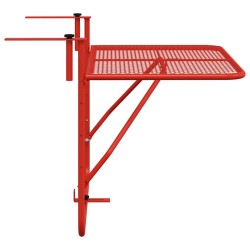 Table de balcon Rouge 60x40 cm Acier 541637541637