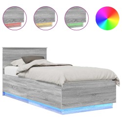 Cadre de lit Gris Sonoma 100 x 200 cm Bois d'ingénierie 541640541640