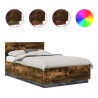 Cadre de lit Chêne fumé 120 x 190 cm Bois d'ingénierie 541647541647
