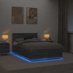 Cadre de lit Gris Sonoma 120 x 190 cm Bois d'ingénierie 541648541648