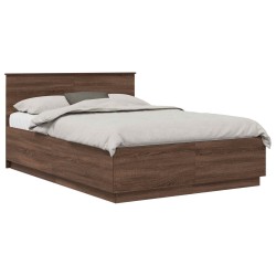 Cadre de lit Chêne brun 140 x 190 cm Bois d'ingénierie 541654541654