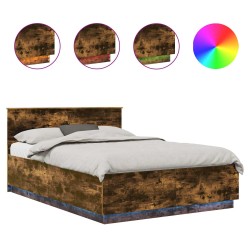 Cadre de lit Chêne fumé 140 x 190 cm Bois d'ingénierie 541655541655