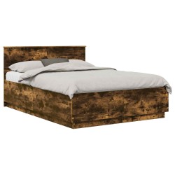 Cadre de lit Chêne fumé 140 x 190 cm Bois d'ingénierie 541655541655