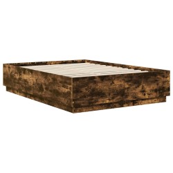 Cadre de lit Chêne fumé 140 x 190 cm Bois d'ingénierie 541655541655