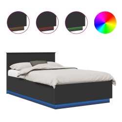 Cadre de lit Noir 120 x 190 cm Bois d'ingénierie 541664541664