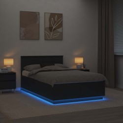 Cadre de lit Noir 120 x 190 cm Bois d'ingénierie 541664541664