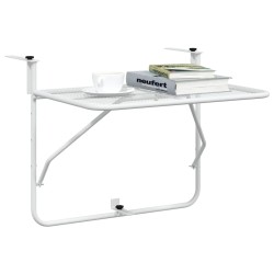 Table de balcon Blanc 60x40 cm Acier 541667541667