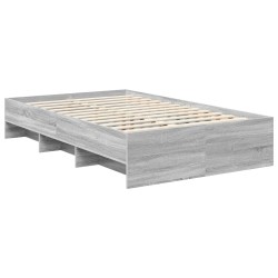 Cadre de lit Gris Sonoma 120 x 123 cm Bois d'ingénierie 541668541668