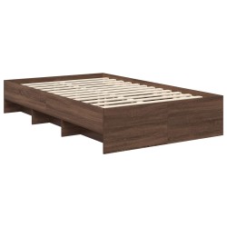 Cadre de lit Chêne brun 120 x 123 cm Bois d'ingénierie 541671541671