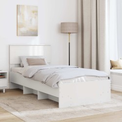 Cadre de lit Blanc 120 x 123 cm Bois d'ingénierie 541672541672