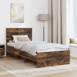 Cadre de lit Chêne fumé 90 x 200 cm Bois d'ingénierie 541691541691