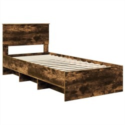 Cadre de lit Chêne fumé 90 x 200 cm Bois d'ingénierie 541691541691