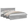 Cadre de lit Gris Sonoma 180 x 200 cm Bois d'ingénierie 541700541700