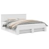 Cadre de lit Blanc 200 x 200 cm Bois d'ingénierie 541729541729