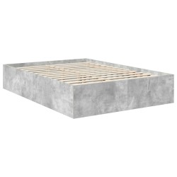 Cadre de lit Gris béton 150 x 200 cm Bois d'ingénierie 541730541730