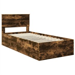 Cadre de lit Chêne fumé 90 x 200 cm Bois d'ingénierie 541733541733