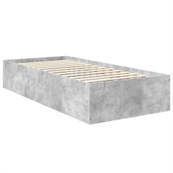 Cadre de lit Gris béton 75 x 190 cm Bois d'ingénierie 541737541737