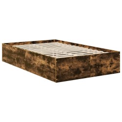 Cadre de lit Chêne fumé 120 x 190 cm Bois d'ingénierie 541740541740