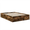 Cadre de lit Chêne fumé 150 x 200 cm Bois d'ingénierie 541742541742