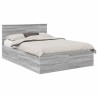 Cadre de lit Gris Sonoma 140 x 200 cm Bois d'ingénierie 541744541744