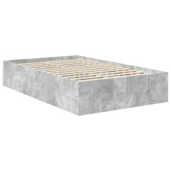 Cadre de lit Gris béton 135 x 190 cm Bois d'ingénierie 541749541749
