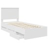 Cadre de lit avec tiroir Blanc 100 x 200 cm Bois Ingénierie 541754541754