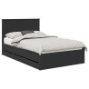 Cadre de lit avec tiroir Noir 120 x 200 cm Bois Ingénierie 541776541776