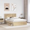 Cadre de lit Chêne Sonoma 160 x 200 cm Bois Ingénierie 541786541786