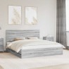 Cadre de lit Gris Sonoma 200 x 200 cm Bois Ingénierie 541793541793