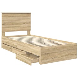Cadre de lit Chêne Sonoma 90 x 190 cm Bois Ingénierie 541799541799