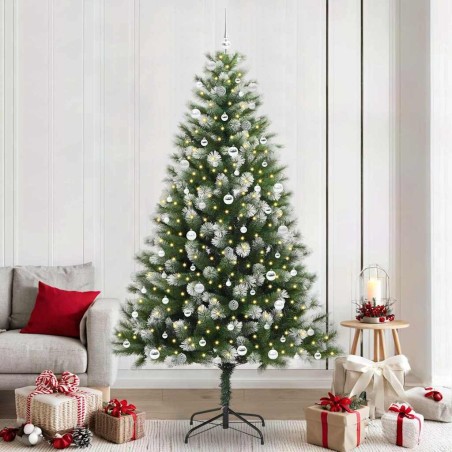 Sapin de Noël artificiel à charnière avec neige en flocons 541812541812