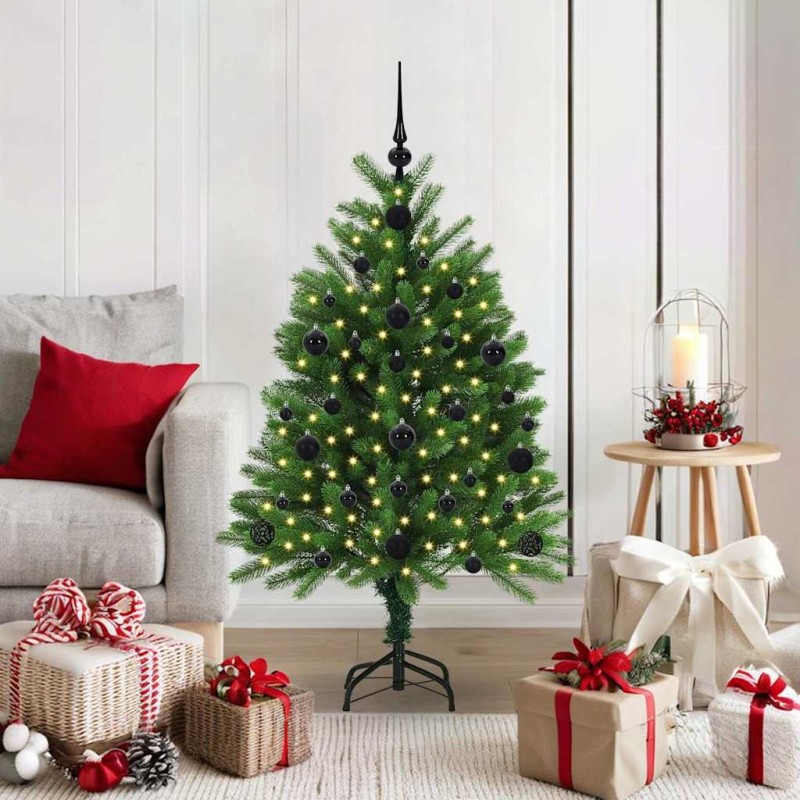 Sapin de Noël avec 150 LED avec support Vert 120 cm PE 541814541814