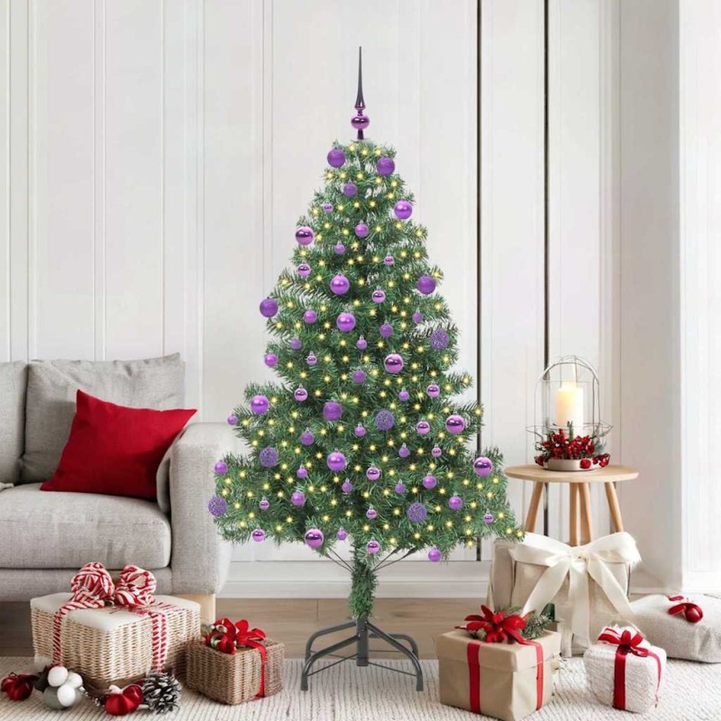 Sapin de Noël avec 300 LED avec support Vert 180 cm PVC 541815541815