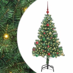 Sapin de Noël avec 150 LED avec support Vert 150 cm PVC 541817541817