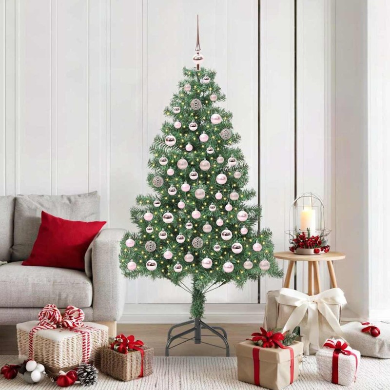 Sapin de Noël avec 300 LED avec support Vert 180 cm PVC 541822541822
