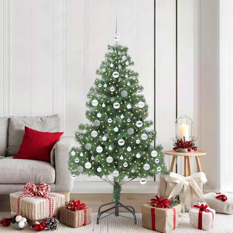 Sapin de Noël avec 300 LED avec support Vert 180 cm PVC 541823541823