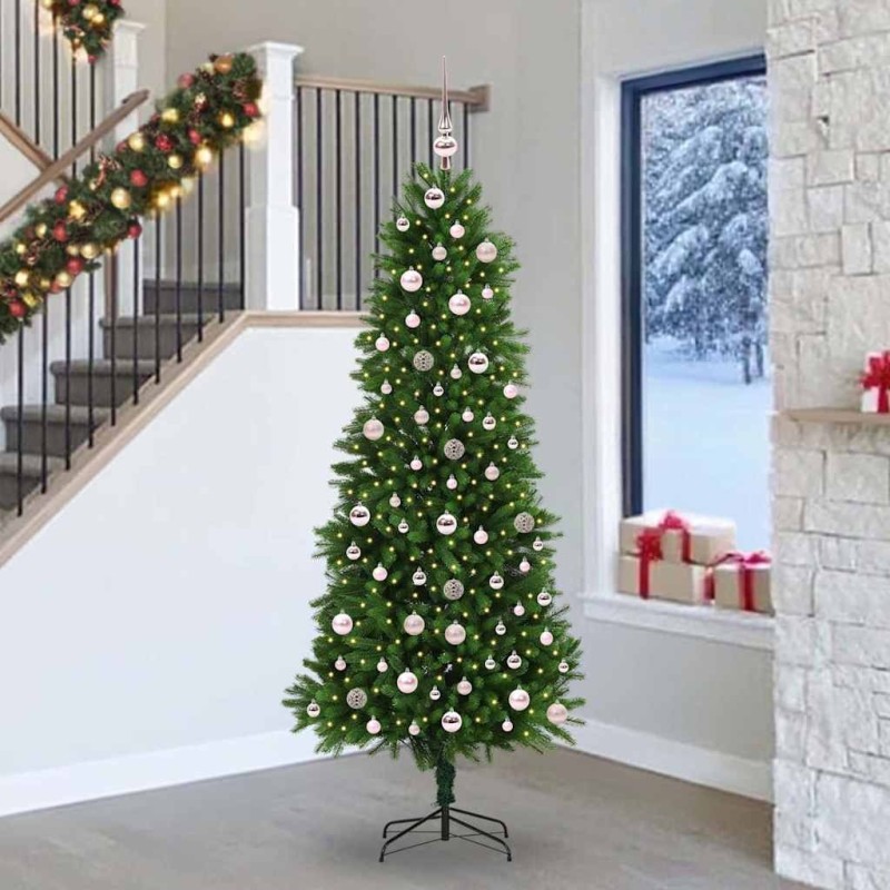 Sapin de Noël avec 300 LED avec support Vert 240 cm PE 541824541824