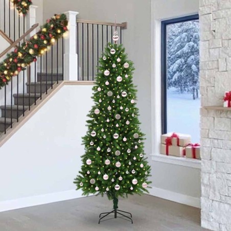 Sapin de Noël avec 300 LED avec support Vert 240 cm PE 541824541824