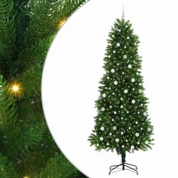Sapin de Noël avec 300 LED avec support Vert 240 cm PE 541825541825