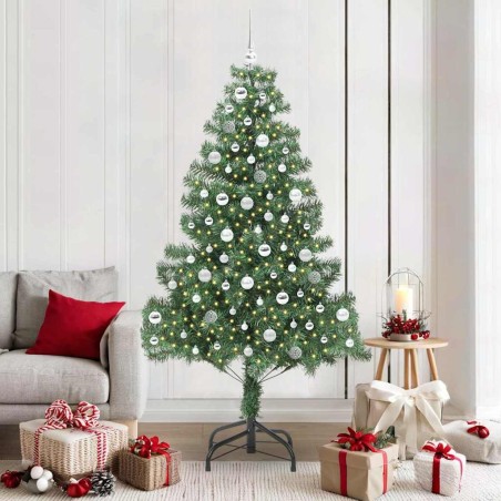 Sapin de Noël avec 300 LED avec support Vert 210 cm PVC 541826541826