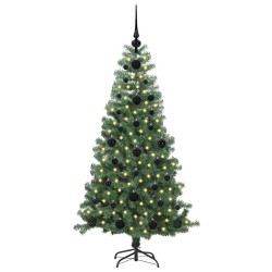 Sapin de Noël avec 150 LED avec support Vert 120 cm PVC 541828541828