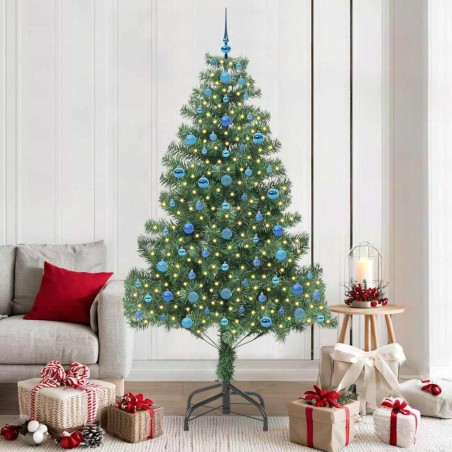 Sapin de Noël avec 300 LED avec support Vert 210 cm PVC 541833541833