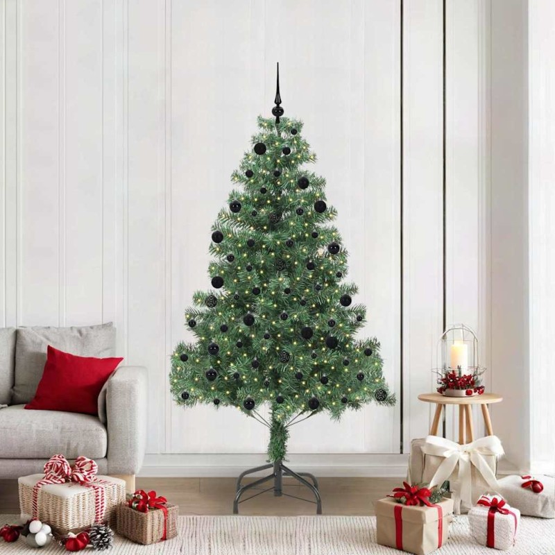 Sapin de Noël avec 300 LED avec support Vert 210 cm PVC 541834541834