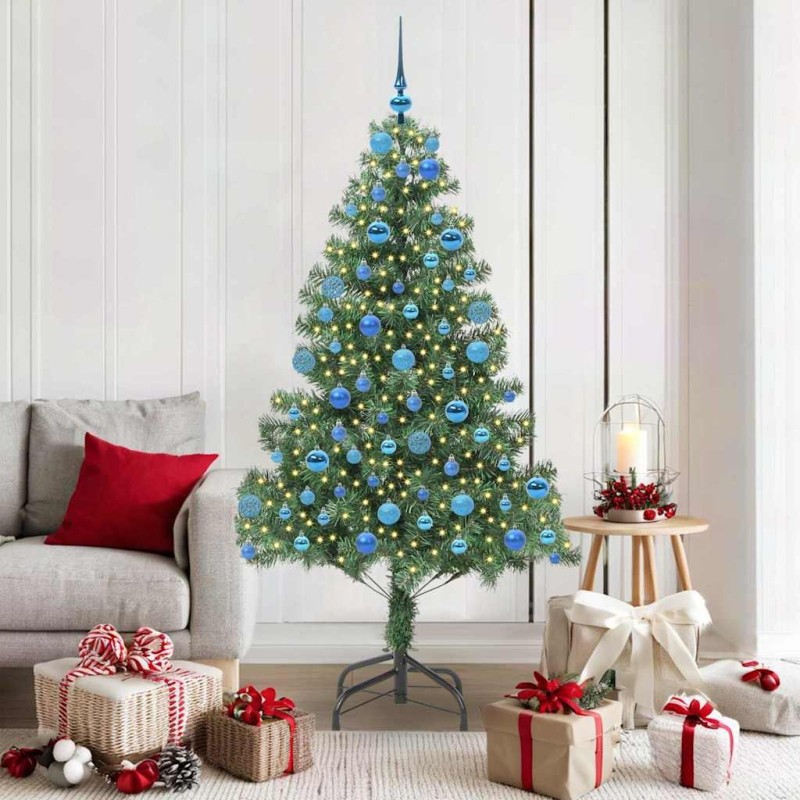 Sapin de Noël avec 300 LED avec support Vert 180 cm PVC 541836541836