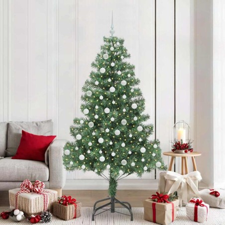 Sapin de Noël avec 300 LED avec support Vert 210 cm PVC 541837541837