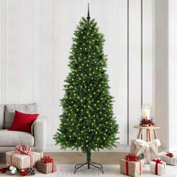 Sapin de Noël avec 300 LED avec support Vert 240 cm PE 541839541839