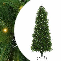 Sapin de Noël avec 300 LED avec support Vert 240 cm PE 541839541839