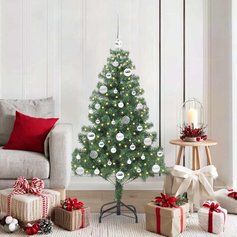 Sapin de Noël avec 150 LED avec support Vert 150 cm PVC 541841541841